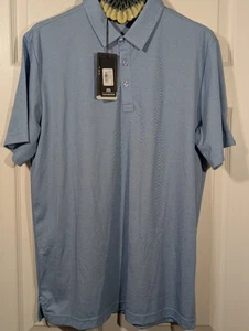 Travis Mathew Golf Polo Herren Größe Large Oceanside blau meliert Stretch Komfort - Bild 1 von 10