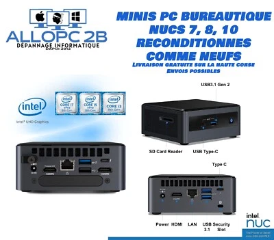 Minis Pc comme neufs, Intel NUC, à différents prix selon modèle - Photo 1/2