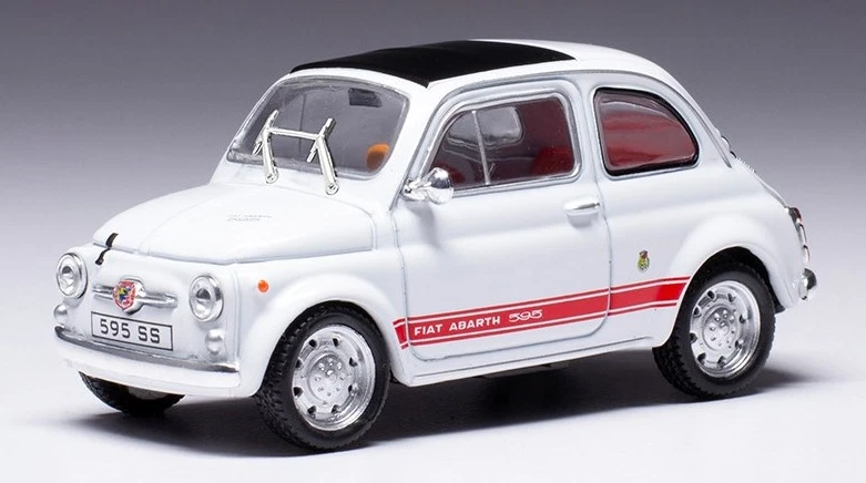 1 43 IXO Fiat 500 Abarth 595 Ss 1965 White Red CLC484N.22