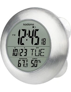 Shower Clock For Bathroom Waterproof Alarm Temperature Date Large Display - Picture 1 of 5