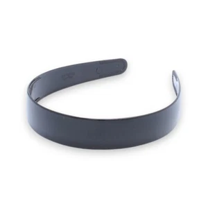 Einfaches schwarzes Kunststoff Aliceband Haarband Stirnband mit Zähnen 2,5 cm (1") - Bild 1 von 1