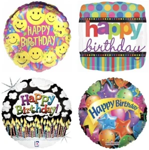 Happy Birthday 18" Generic Foil Mylar Happy Birthday Party Balloon Decorations B - Picture 1 of 8