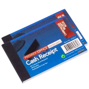 2 Small Carbonless Cash Receipt Books Sale Duplicate Record Paper Copy Mini Pad - Picture 1 of 3