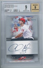 CHASE UTLEY 2005 UPPER DECK SIGNATURE SENSATIONS AUTO #2/15 BGS 9 MINT AUTO 9