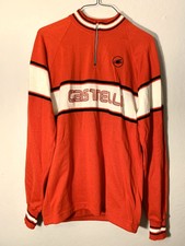 Vtg 80s Castelli Bicycle Gear Sweater Jersey M Italy 