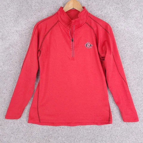 KA Knights San Diego State Aztecs Sweater Womens Small Red Fleece Lightweight Cover
