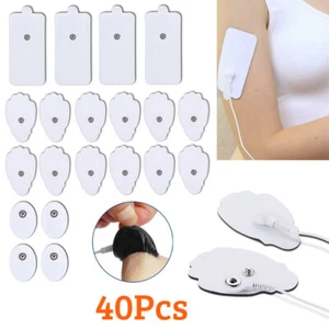 40pcs Reusable Tens Machine Replacement Stud Electrode Pads Therapy Massager - Picture 1 of 11