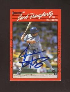Jack Daugherty Autogramm -- Texas Rangers -- 1990 Donruss Baseballkarte - Bild 1 von 1