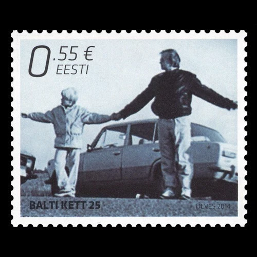 Stamp of ESTONIA 2014 - Baltic chain 25 / 576-23.08.14 - Image 1 of 1