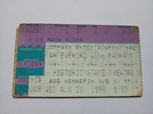 Bauhaus State Theatre Minneapolis Gig Concert Used Ticket 1998 - Imagen 1 de 2