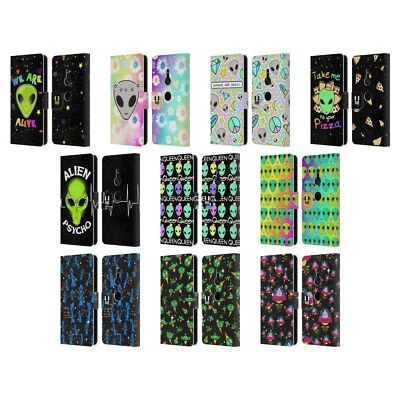 FUNDA BILLETERA LIBRO CUERO EXTRATERRESTRES HEAD CASE DESIGNS PARA TELÉFONOS SONY 1 Foto 1 de 4