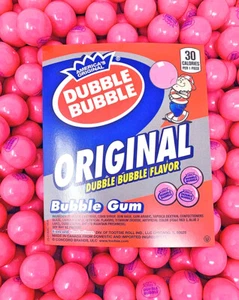 Original 1928 Dubble Bubble Classic Pink Gumballs | 1" Bubble Gum Balls | - Picture 1 of 8