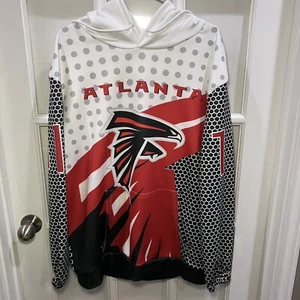 Atlanta Falcons Hoodie Adult 2XL Sweatshirt All Over Print NFL Stretch Pocket 11 - Picture 1 of 11
