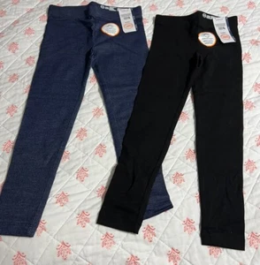 Wonder Nation Girls Leggings 2 Pack Blue & Black Sz 4-6 XS NWT Nice Gift Sale!!! - Picture 1 of 17