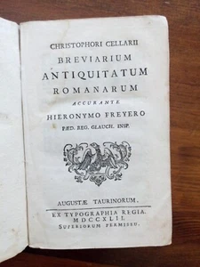 Christophori Cellarii Breviarium Antiquitatum Romanarum - Foto 1 di 9