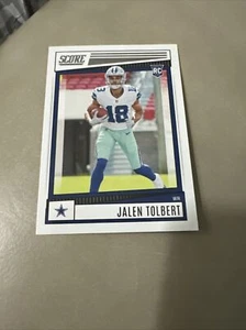 2022 Panini Score Football #385 Jalen Tolbert RC Dallas Cowboys Rookie Free S/H - Picture 1 of 2
