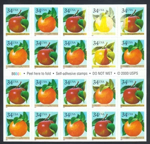 US Scott #3492b Pane of 20 MNH VF Solvent Spill Printing Freak - Picture 1 of 1