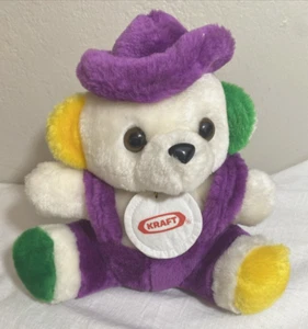 Vintage Kraft Plüsch Bär Hut Overall Mehrfarbig Kelly Int Sammlerstück - Bild 1 von 13