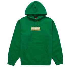 Supreme Bling Box Logo Hooded Sweatshirt Size L - Green - Picture 1 of 3