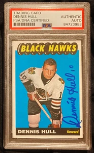 Dennis Hull Signed 1965 Topps RC PSA slabbed - Picture 1 of 2