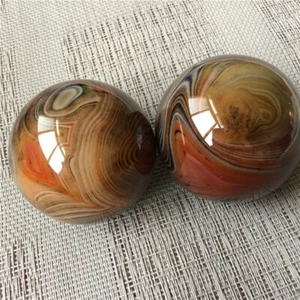 Natural Agate Jade Finger Strength Ball Kung Fu Fitness Ball Martial Arts Ball - Picture 1 of 6