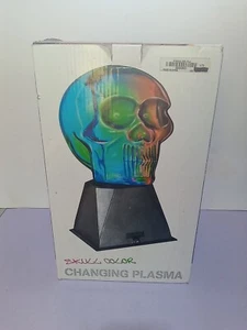 Glass Skull Plasma Color Changing Touch & Sound Lamp Decoration Party Halloween - Picture 1 of 6