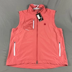 Zero Restriction Golf Vest Chest Logo Full Zip XL Red Polyester NWT MSRP $145 - Picture 1 of 7