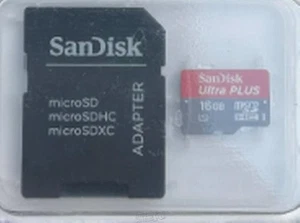 SanDisk 16GB Ultra Plus Micro SDHC UHS-1 Card with Adapter speed 98 MB/s-653X - Picture 1 of 2