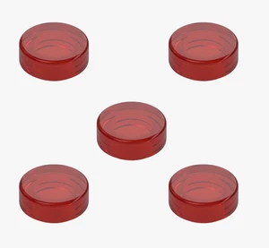 5 New LEGO Transparent Red 1x1 Round Tile 35380 rounded curve circle dot 35381 - Picture 1 of 6