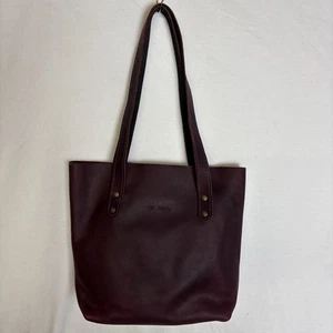Chic Sparrow Burgundy Leather Tote Bag Purse - Picture 1 of 5