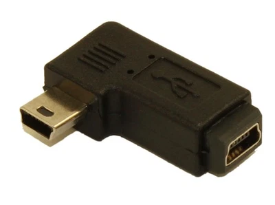 Mini-B 5pin Male to Mini-B 5pin Female RIGHT Angle Adapter - Image 1 of 3
