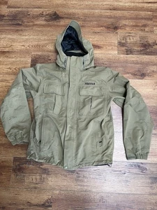 Marmot Men's 3-in-1 Hooded Jacket with Vest Olive Green Size Medium EUC Outdoor - Picture 1 of 18