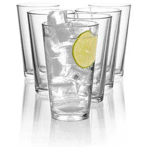 Set of 6 Clear Glass 16 Fl Oz Drinking Glassware Beverage Tumblers - Picture 1 of 6