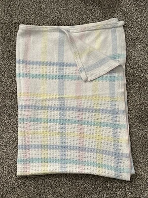 ¿Baliza WPL 1675? Manta de bebé pastel a cuadros de algodón de colección Foto 1 de 4