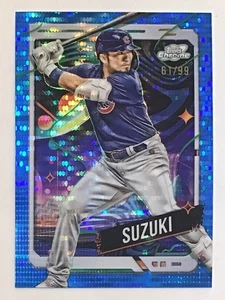 SEIYA SUZUKI 2024 TOPPS CHROME COSMIC 61/99 BLUE MOON REFRACTOR🌈 CHICAGO CUBS - Picture 1 of 7