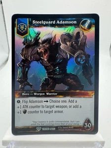 World of Warcraft TCG Trono Lámina Héroe Steelguard Adamson - Imagen 1 de 2