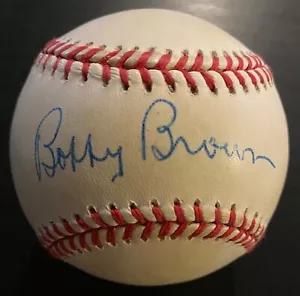 Bobby Brown + Bill White Signed MLB Baseball Autographed League Presidents JSA - Picture 1 of 5