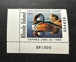 WTDstamps - 1995 RHODE ISLAND - State Duck Stamp - Mint OG NH - Picture 1 of 2