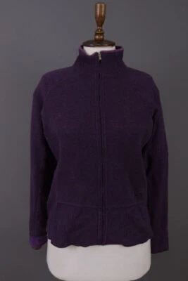 Suéter polar Mountain Hard Wear púrpura de lana cuello alto cremallera completa talla M Foto 1 de 4