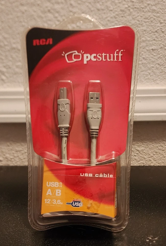 RCA PcStuff USB A/B 12 3.6m - Image 1 of 3