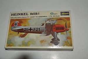 *RB* KIT MODELO MINI ARTESANÍA HASEGAWA HEINKEL HE51A-1 ESCALA 1/72 (KLW128) - Imagen 1 de 2