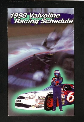 Carro Copa Winston Valvoline Racing 1998 calendario de bolsillo NHRA Foto 1 de 2