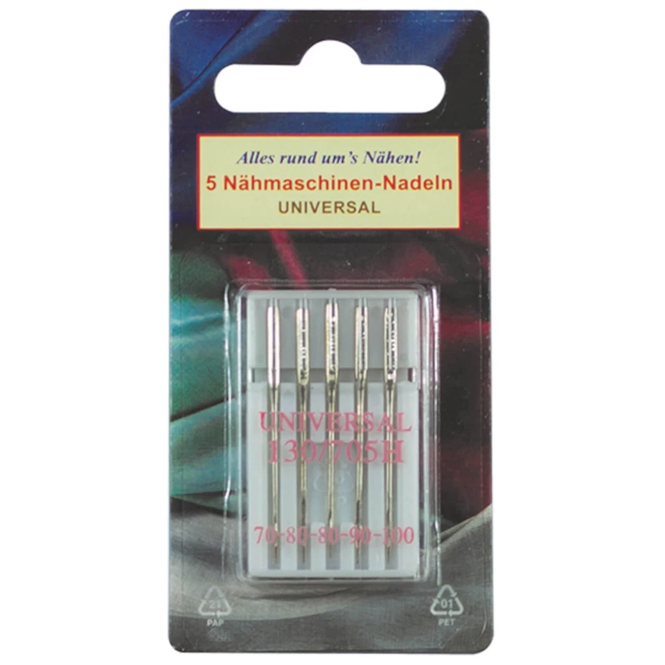 A.Z 5 Nähmaschinen-Nadeln Universal 70-80-80-90-100 f. Baumwolle, Leinen, Seide - Bild 1 von 1