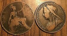 1900 UK GREAT BRITAIN ONE PENNY COIN BUY 1 OR MORE ITS FREE SHIPPING!