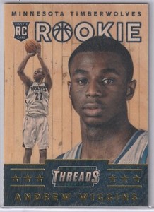 Andrew Wiggins Warriors 2014-15 Panini Threads Wood Rookie Insert - Card #343