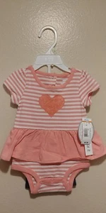 Koala Baby Valentine's Bodysuit Girls Heart 2 piece 3 months - Picture 1 of 2