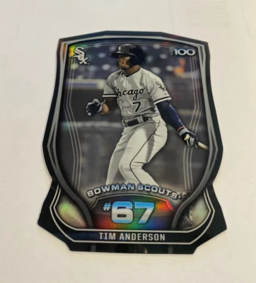 2015 BOWMAN SCOUTS CHROME DIE-CUT REFRACTOR ROOKIE TIM ANDERSON RC /99 - Image 1 of 2