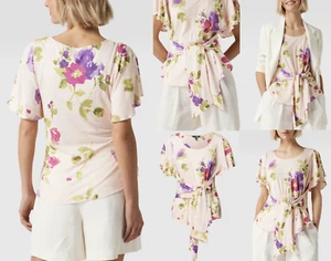 Lauren Ralph Lauren Floral Print V-neck Top Blouse Shirt T-shirt Tunic S - Picture 1 of 13