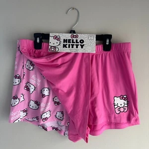 NWT Large Hello Kitty Sanrio Pink 2 pck Sleep Shorts Clothes Cute White - Picture 1 of 3