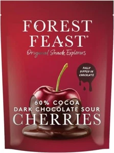 Forest Feast 60% Cocoa Dark Chocolate Sour Cherries 120g-2 Pack - Picture 1 of 3